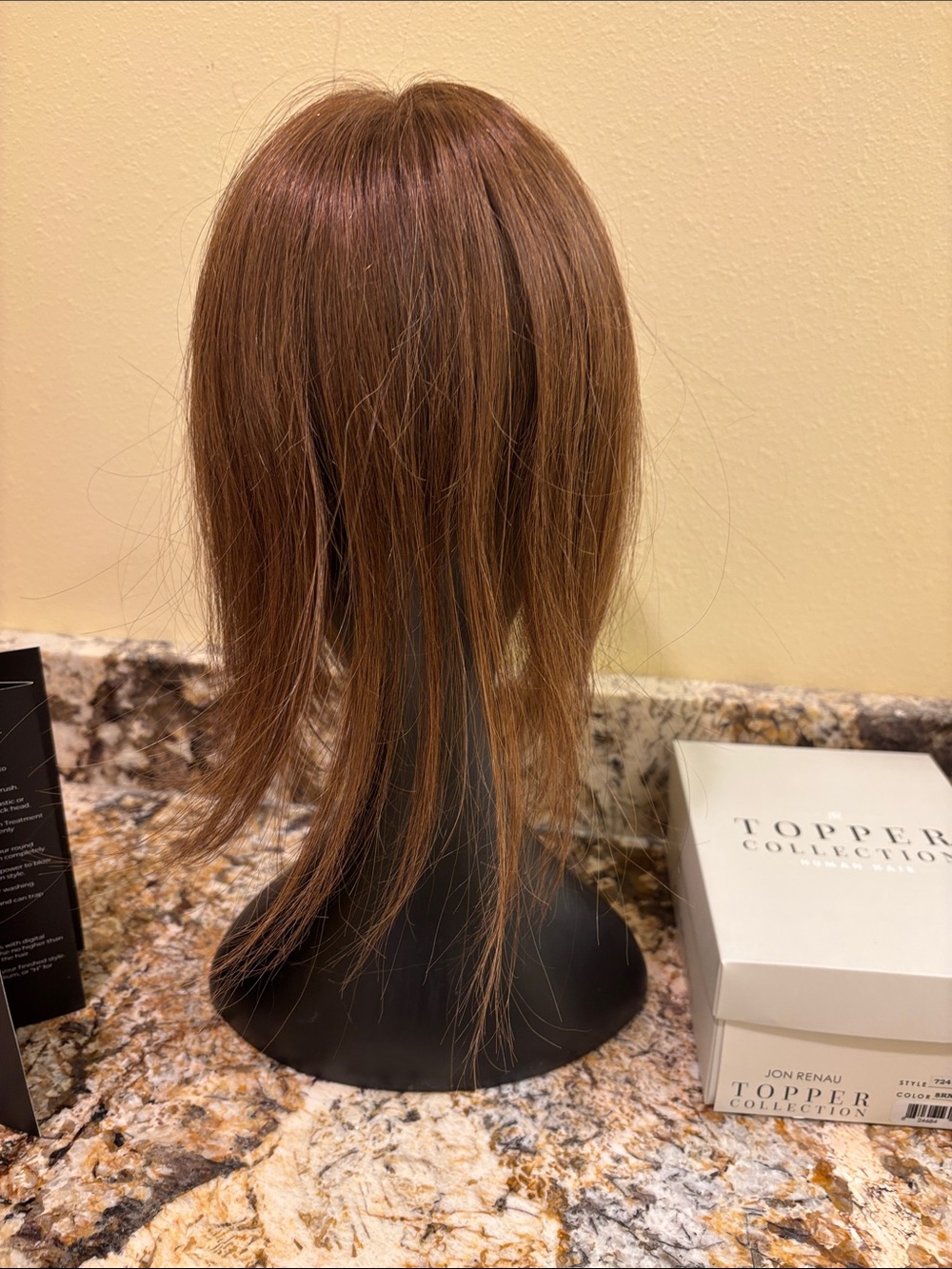 12” EasiPart Hair Topper, Color 8RN natural warm brown - Picture 4 of 8